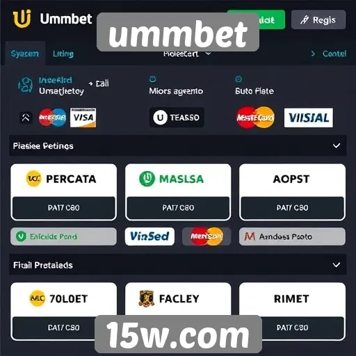 Opções de pagamento disponíveis no ummbet